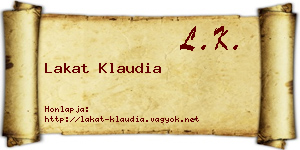 Lakat Klaudia névjegykártya