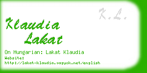 klaudia lakat business card